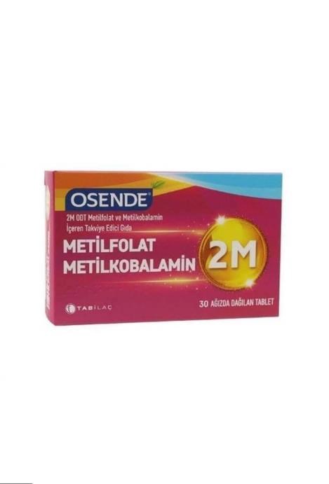 Osende%202M%20ODT%20Metilfolat%20&%20Metilkobalamin%2030%20Ağızda%20Dağılan%20Tablet