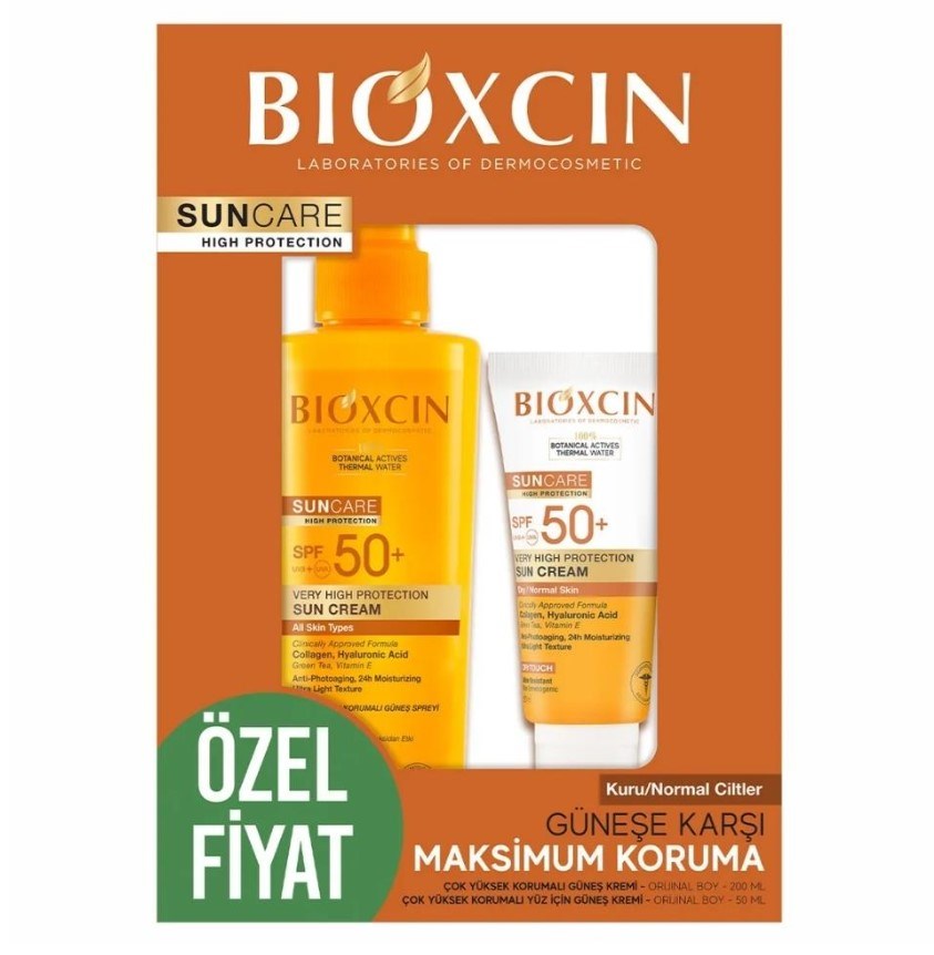 Bioxcin%20Suncare%20Kuru%20ve%20Normal%20Ciltler%20İçin%20Sprey%20200%20ml%20+%20Krem%2050%20ml