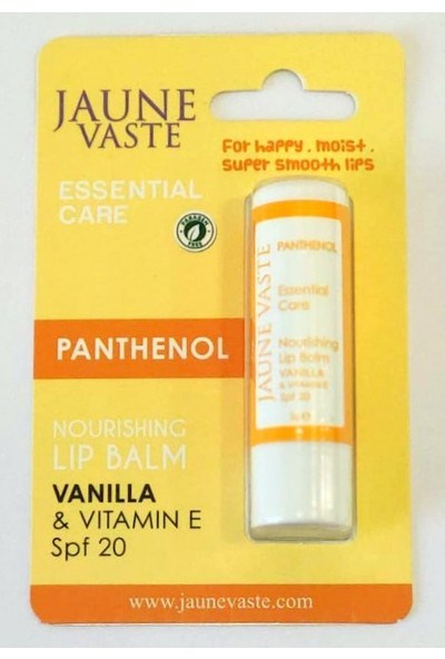 Jaune%20Vaste%20Essential%20Care%20SPF20+%20Panthenol%20Vanilla%20%20&%20E%20Vitamini%20Lip%20Stick%205%20gr