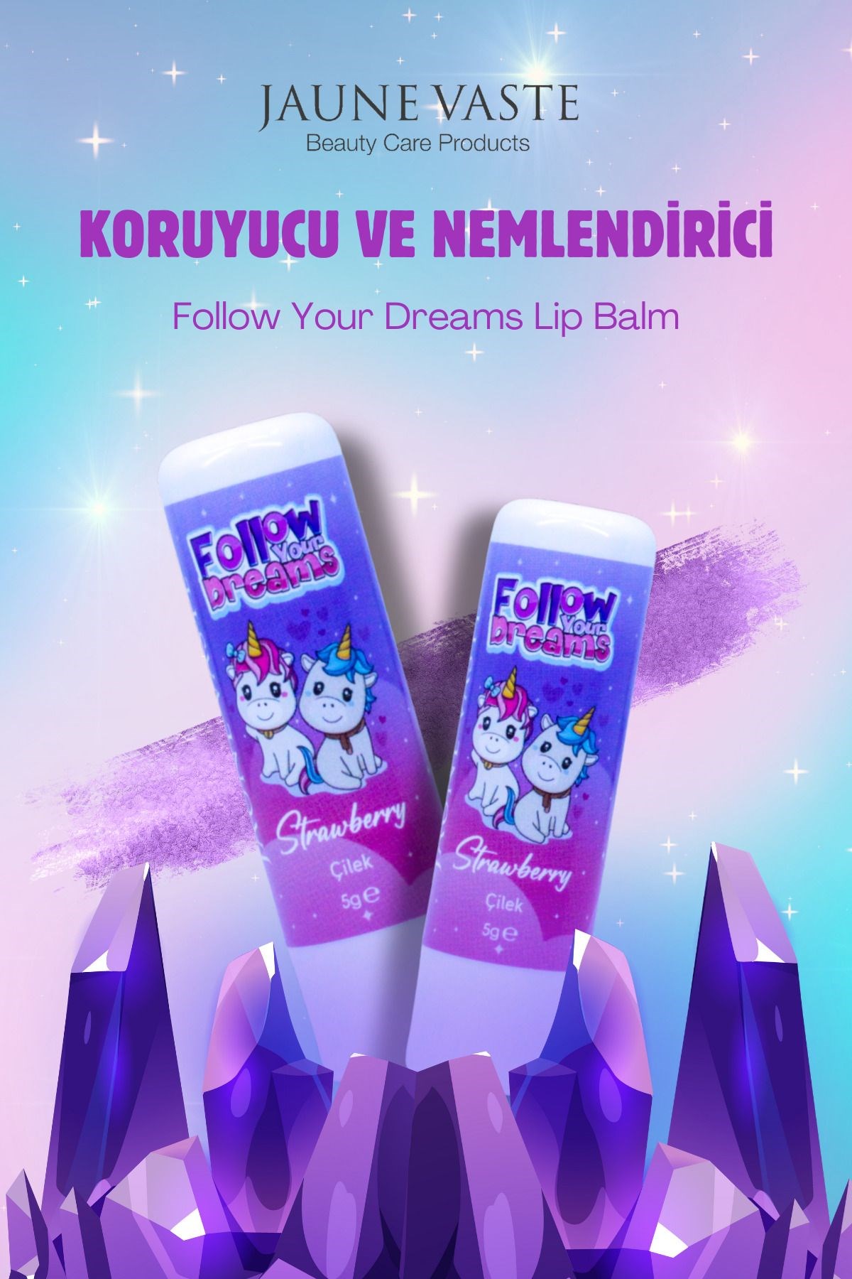 Jaune%20Vaste%20Lip%20Balm%20Kids%20Unicorn%20Dudak%20Kremi%20Çilekli%205%20gr