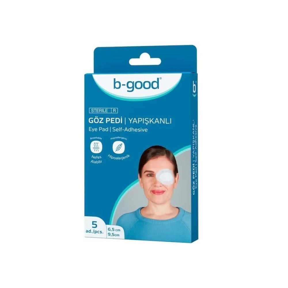 B-Good%20Steril%20Göz%20Pedi%20Yapışkanlı%206,5x9,5%20cm%205’li