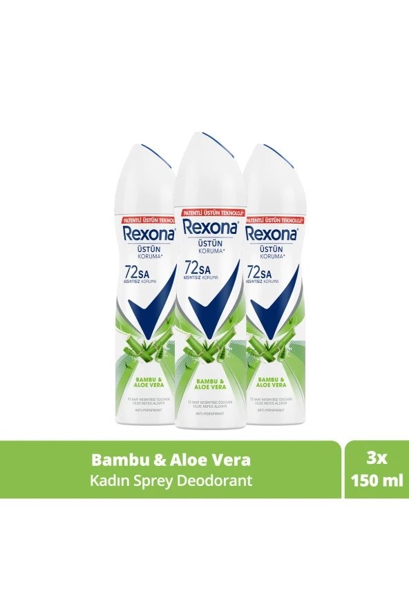 Rexona%20Deodorant%20Bambu%20&%20Aloe%20Vera%2072%20Saat%20Kesintisiz%20Üstün%20Koruma%20150%20ml