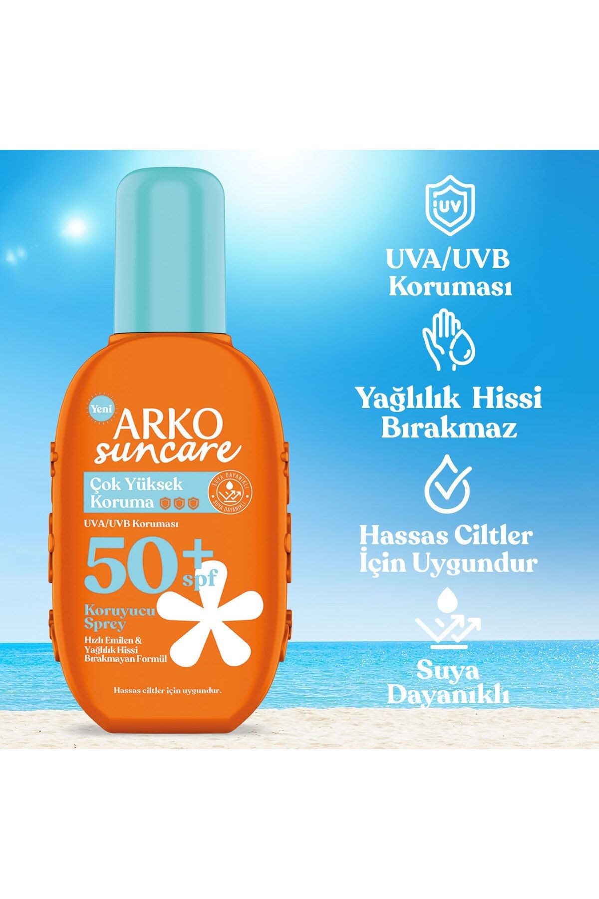 Suncare%20Spf50%20Çok%20Yüksek%20Korumalı%20Vücut%20Güneş%20Spreyi%20200%20ml