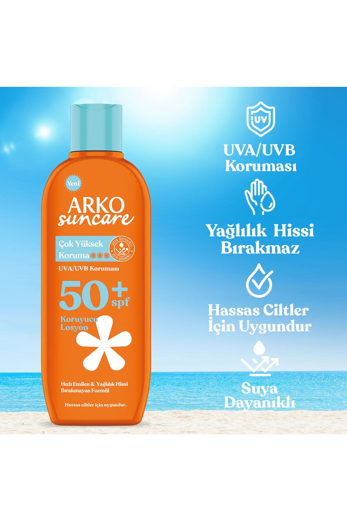 Arko%20Suncare%20Çok%20Yüksek%20Koruma%20SPF50+%20Koruyucu%20Losyon%20200%20ml