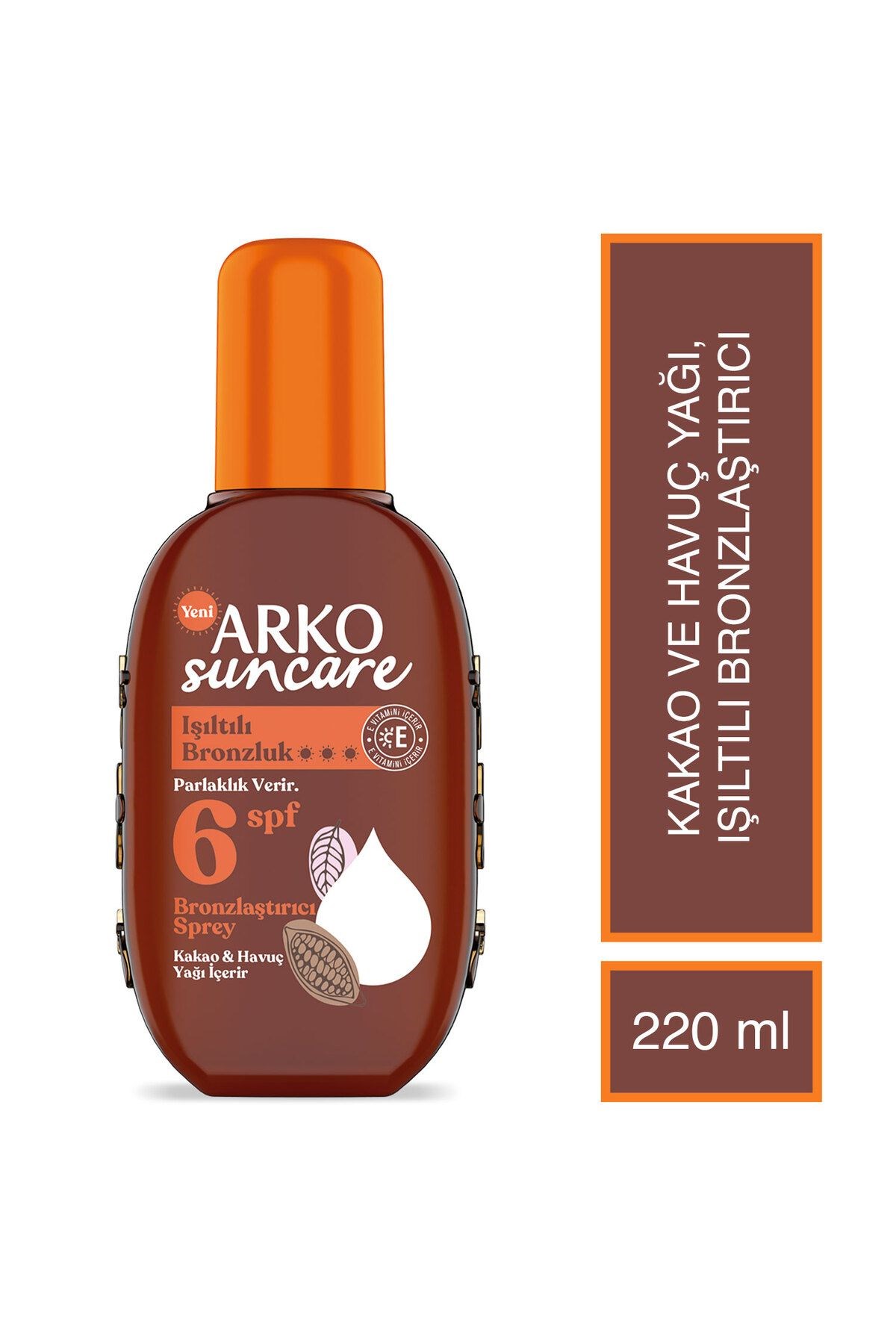 Arko%20Suncare%20Işıltılı%20Bronzlaştırıcı%20Sprey%20SPF6%20200%20ml