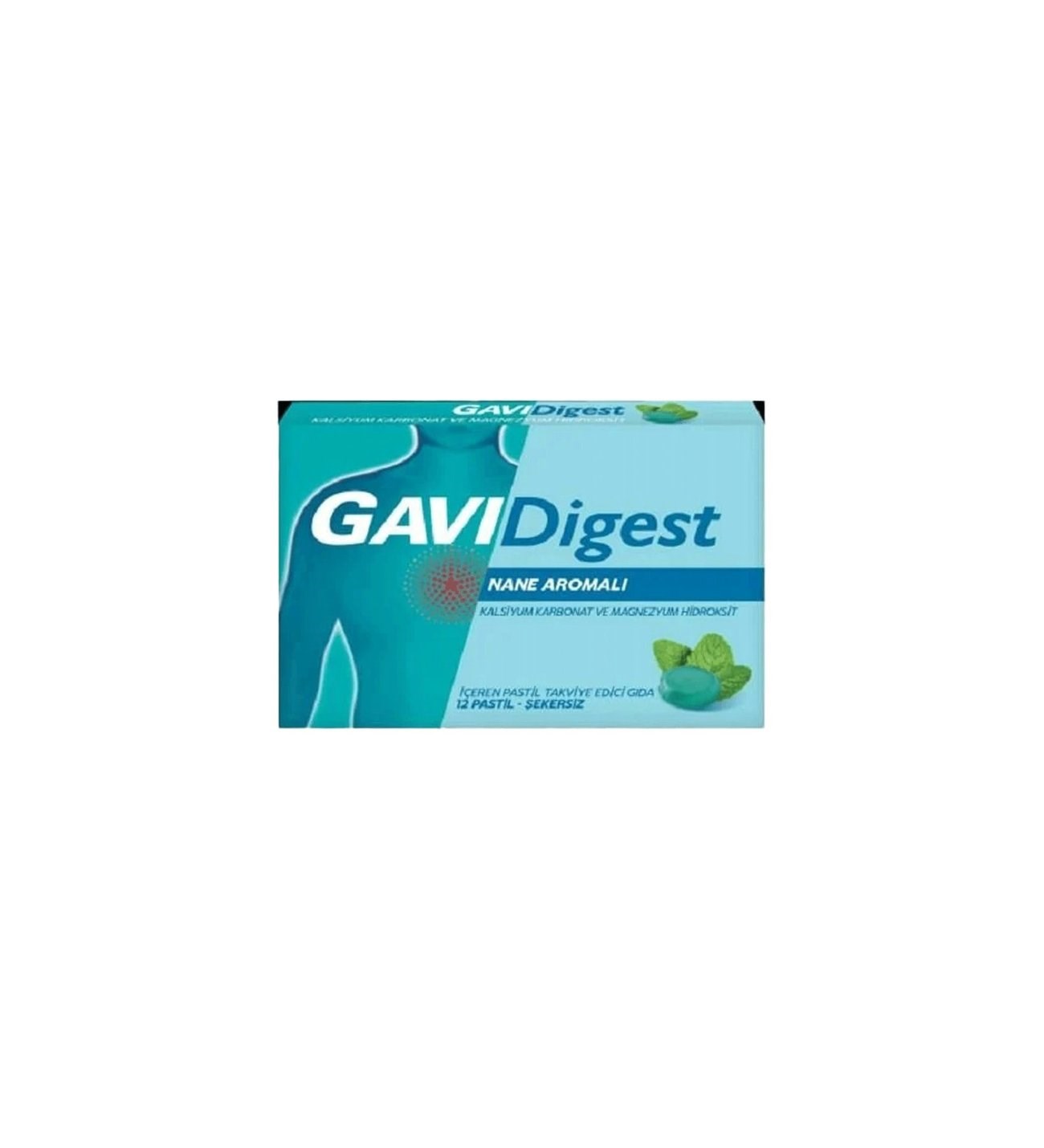 Gavidigest%20Nane%20Aromalı%20Şekersiz%2012%20Pastil