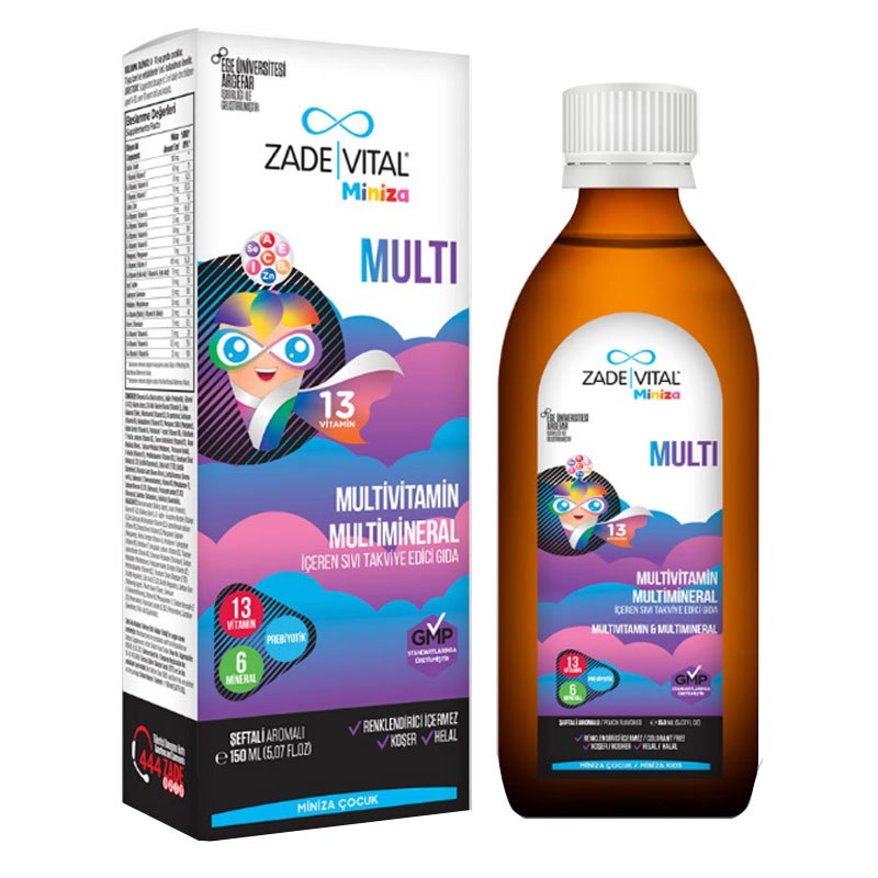 Zade%20Vital%20Miniza%20Multivitamin%20&%20Mineral%20Şurup%20150%20ml