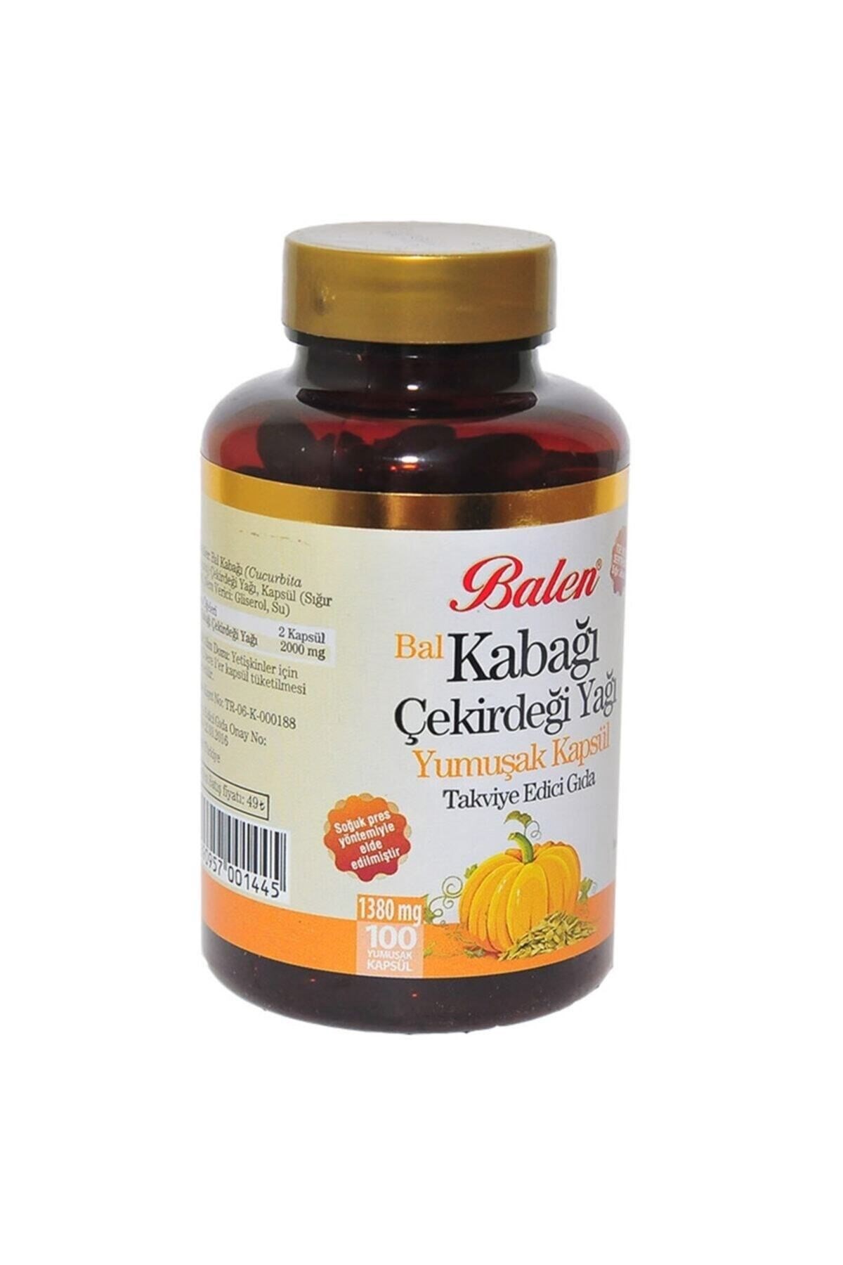 Balen%20Bal%20Kabağı%20Çekirdeği%20Yağı%201380%20mg%20100%20Kapsül