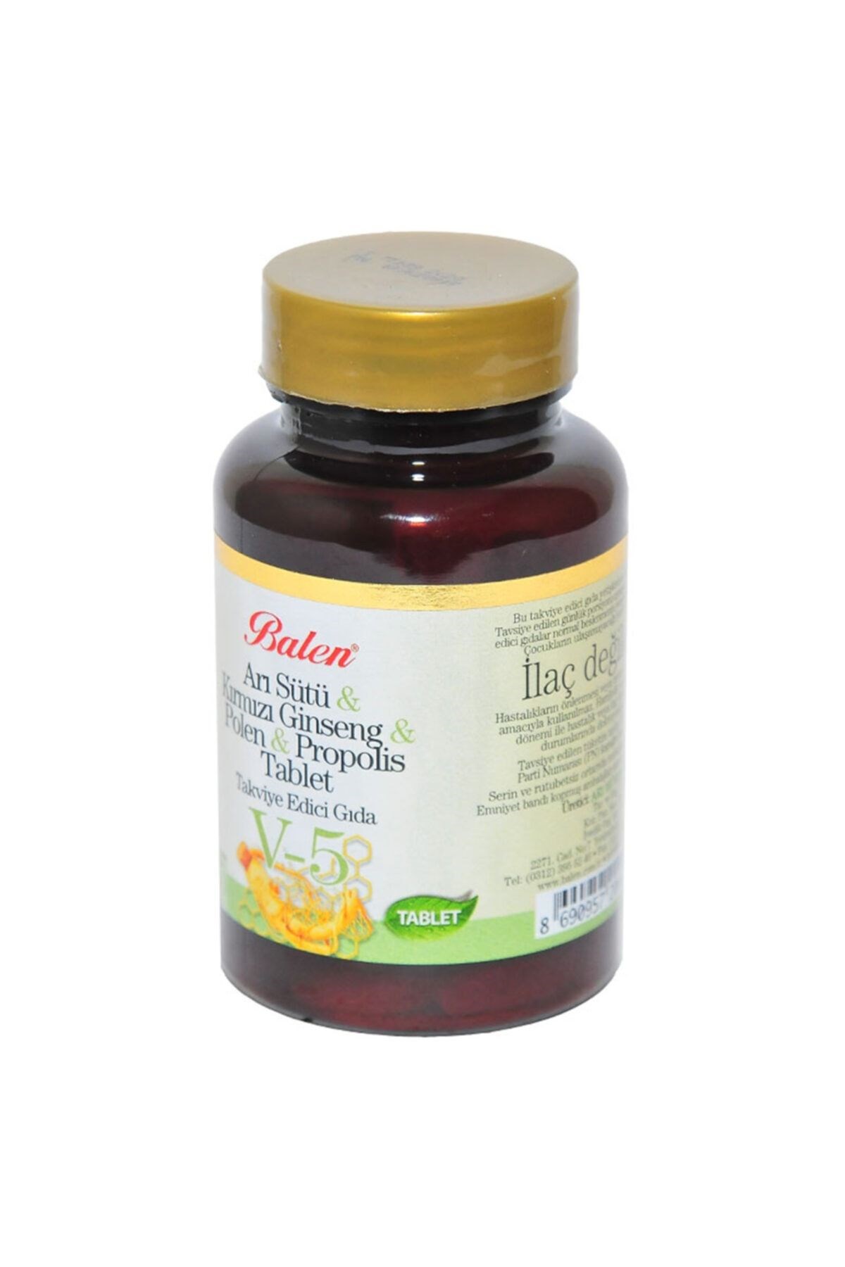 Balen%20Arı%20Sütü%20&%20Kırmızı%20Ginseng%20&%20Polen%20&%20Propolis%201015%20mg%2060%20Tablet