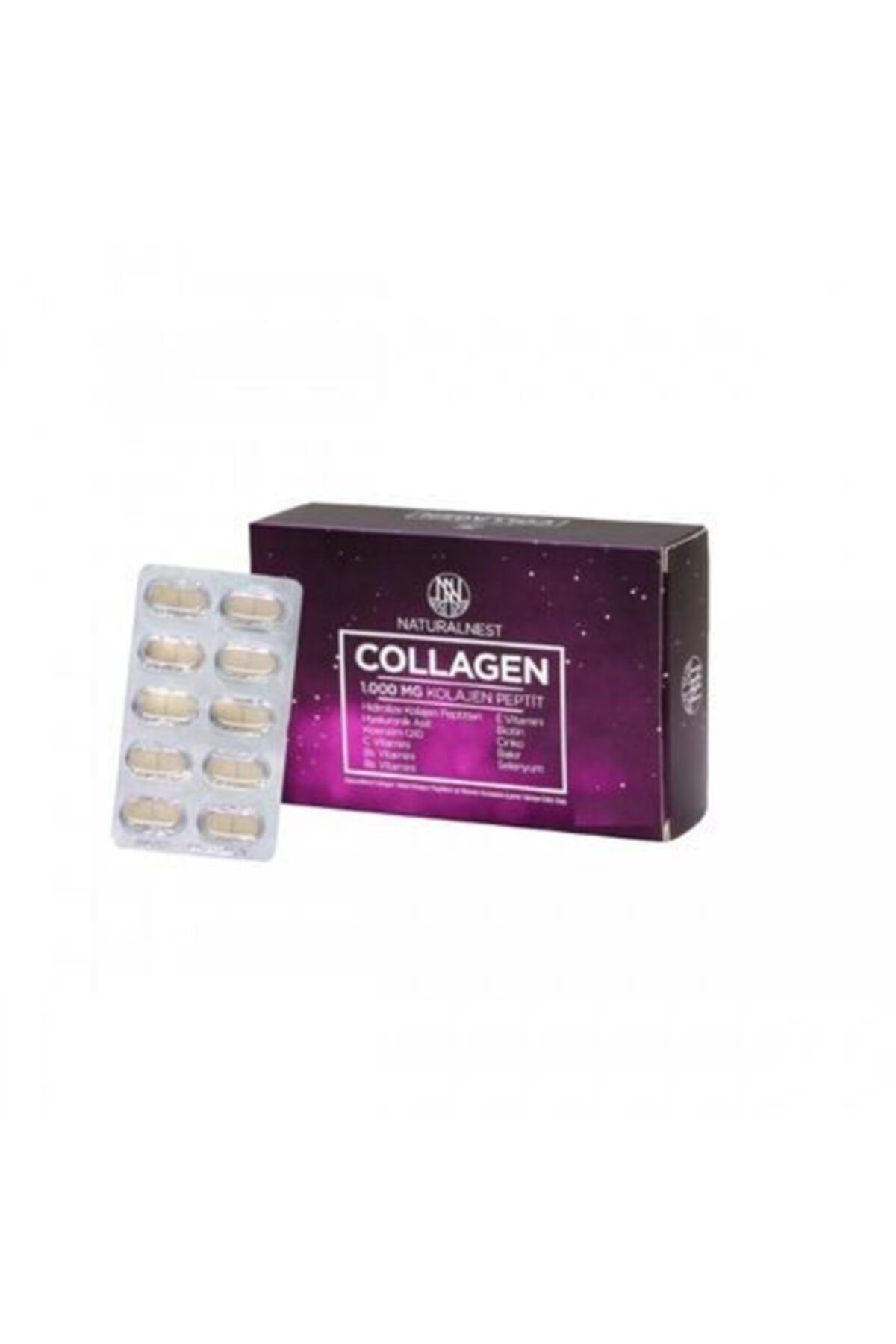 Naturalnest%20Collagen%20Peptide%20Ve%20Hyaluronic%20Acid%2060%20Tablet