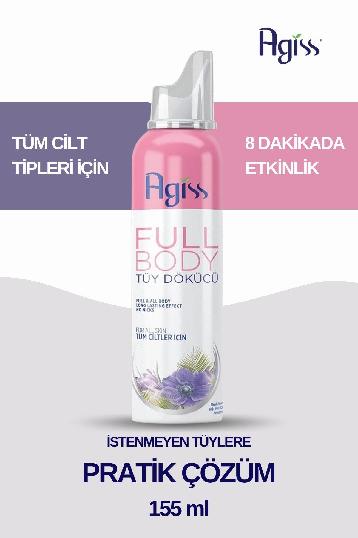 Agiss%20Full%20Body%20Tüy%20Dökücü%20Köpük%20Sprey%20155%20ml