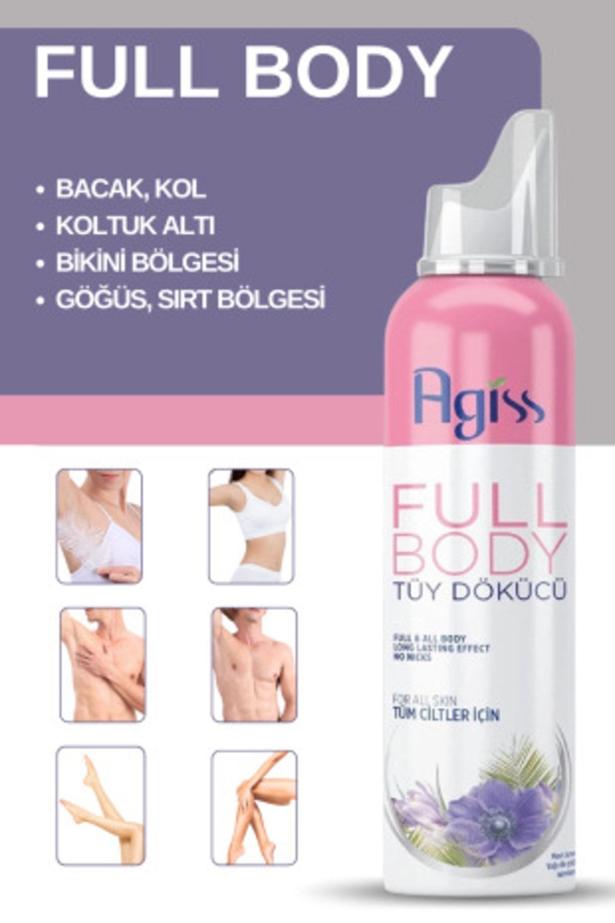 Agiss%20Full%20Body%20Tüy%20Dökücü%20Köpük%20Sprey%20155%20ml