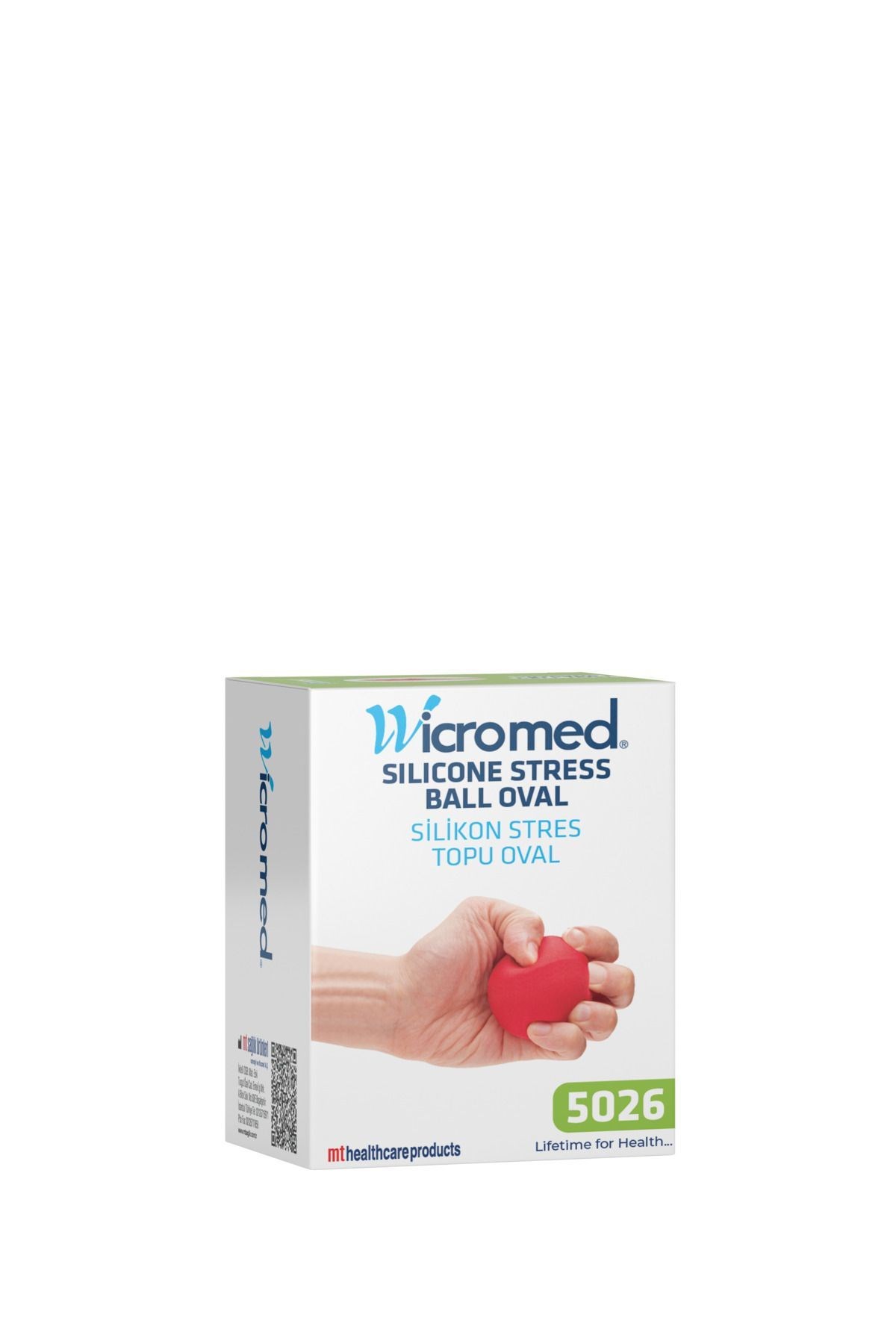 Wicromed%20Silikon%20Oval%20Stres%20Topu%20Kırmızı