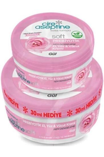 Cire Aseptine Soft Prebiyotik Gül Krem 100 ml + 30 ml