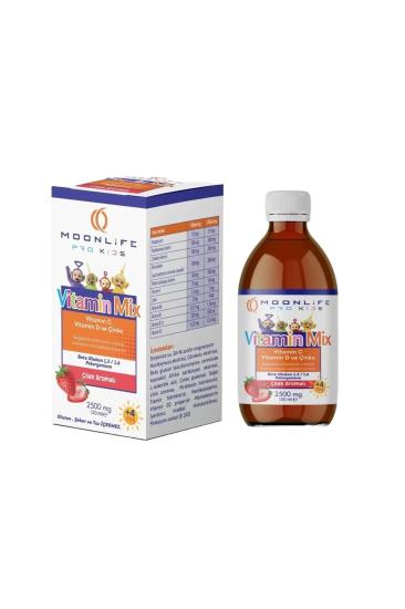 Moon Life Vitamin C ve D Çinko Beta Glukan Çilek Aromalı 150 ml