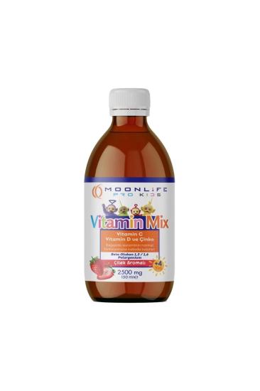 Moon Life Vitamin C ve D Çinko Beta Glukan Çilek Aromalı 150 ml