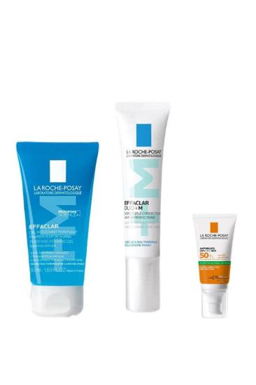 La Roche Posay Yeni Effaclar Tanışma Kiti Jel 50 ml + 15 ml Duo+ M + Yağlı Cilt Güneş Kremi 3x3 ml -