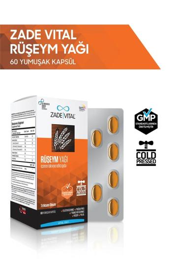 Zade Vital Ruşeym Yağı 500 mg 60 Kapsül