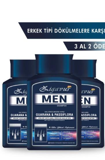 Zigavus For Men Guarana & Passiflora Şampuan 300 ml - 3 Al 2 Öde